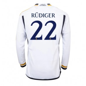 Real Madrid Antonio Rudiger #22 Domaci Dres 2023-24 Dugim Rukavima